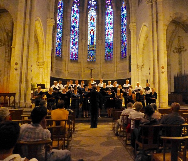 The performance in the church - photo by Clive Booth